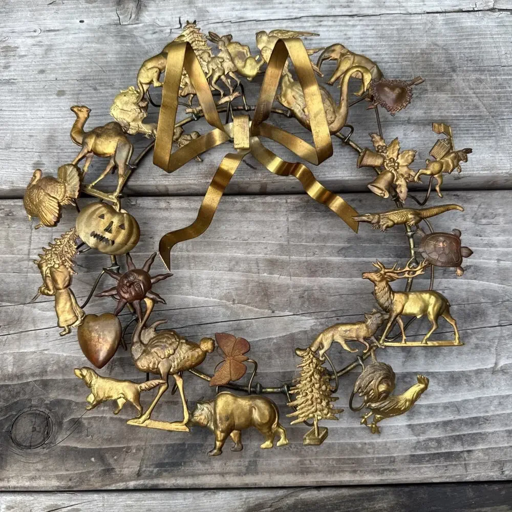 Antique Vtg Dresden Petite Choses Brass 11